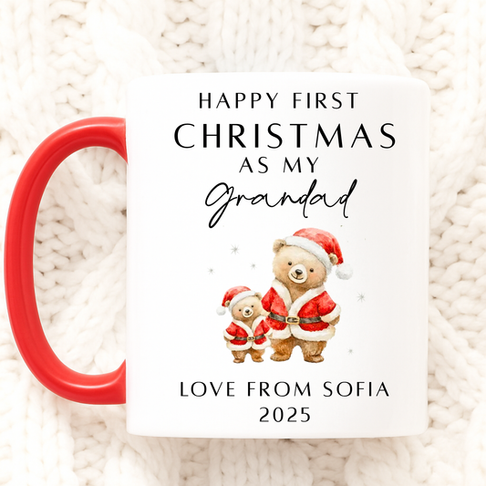Custom First Christmas Mug for Mummy Daddy Nanny Grandad | Baby’s First Christmas Gift | Personalised Mug 2025 (Copy)