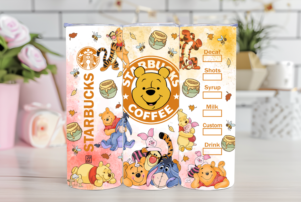 Winnie the Pooh Starbucks-Inspired 20oz Tumbler –  Sweet & Charming Gift