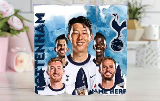 Custom Tottenham Hotspur Player Tumbler – 20oz Stainless Steel Insulated Cup with Your Name – The Ultimate Gift for Spurs Fans!