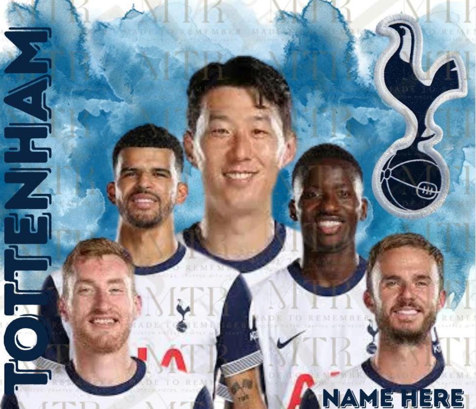 Custom Tottenham Hotspur Player Tumbler – 20oz Stainless Steel Insulated Cup with Your Name – The Ultimate Gift for Spurs Fans!