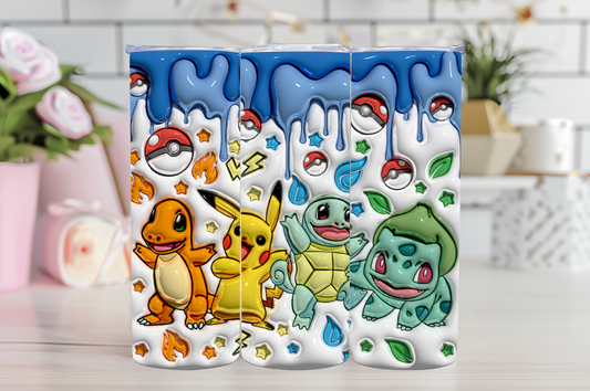 Name Customizable Pokémon Tumbler – Insulated Stainless Steel Cup for Kids & Adults