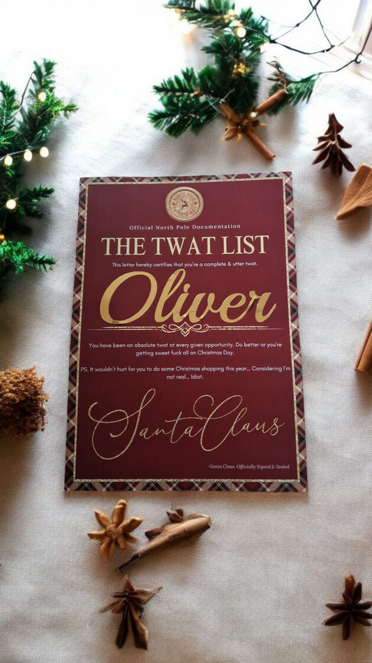 THE TWAT LIST – Official North Pole Documentation