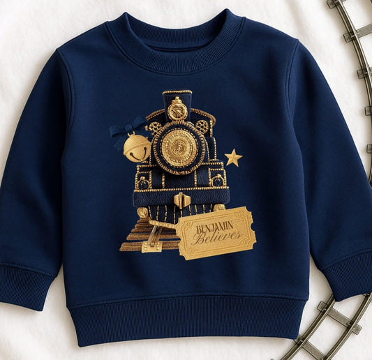 Personalised Christmas Express Jumper - Navy