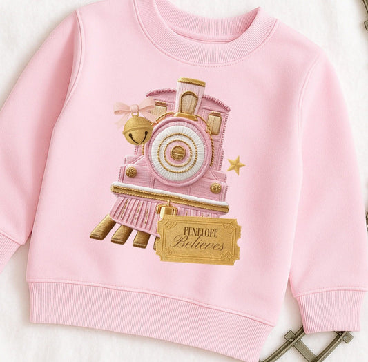 Personalised Christmas Express Jumper - pink
